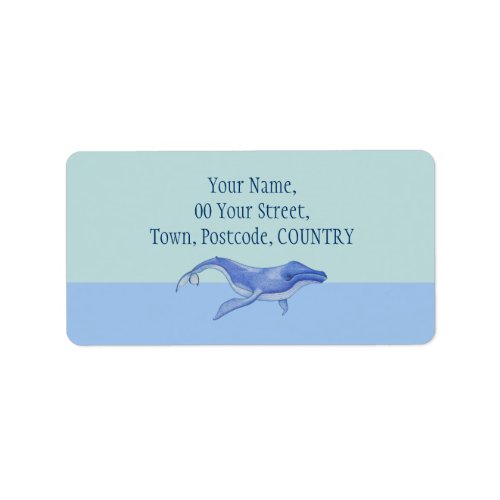 Whale solo Address Label