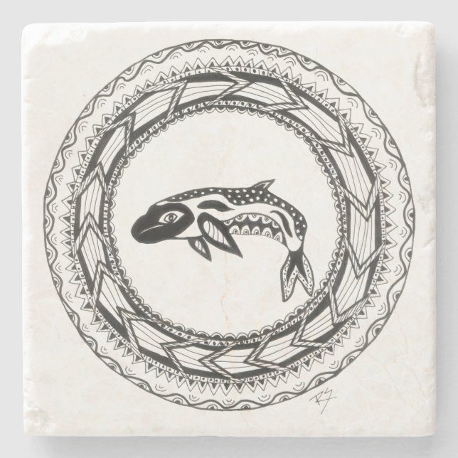 Whale Stone Coaster (Front)