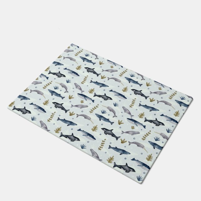 Whale Story Doormat (Angled)