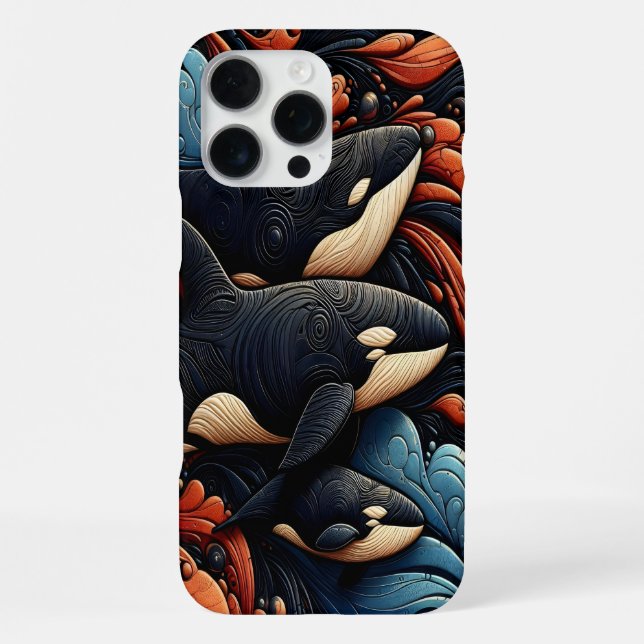 Whale Symphony: Ocean’s Motion Iphone Case (Back)