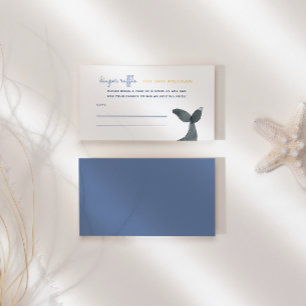 Whale Tail Baby Shower Diaper Raffle Enclosure Card