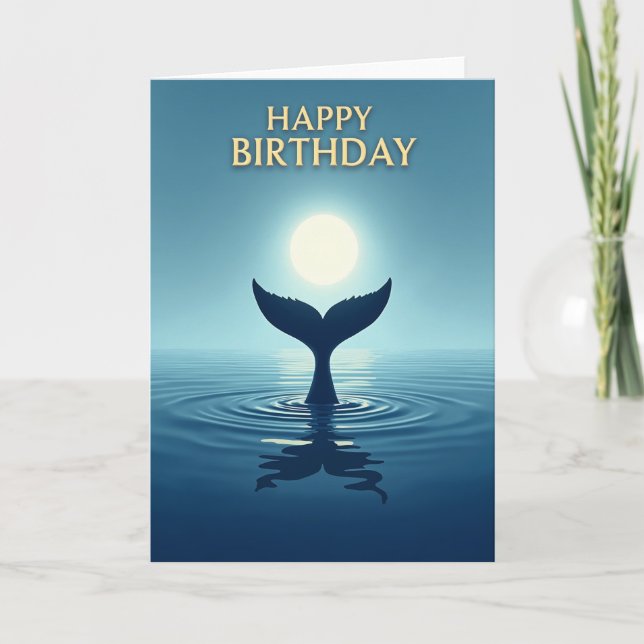 Whale Tail Birthday Card (Front)