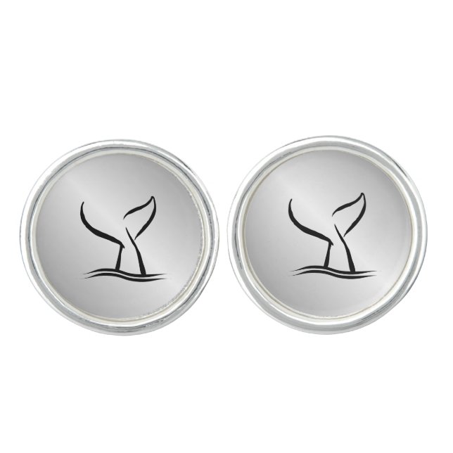 Whale Tail Cufflinks (Front)