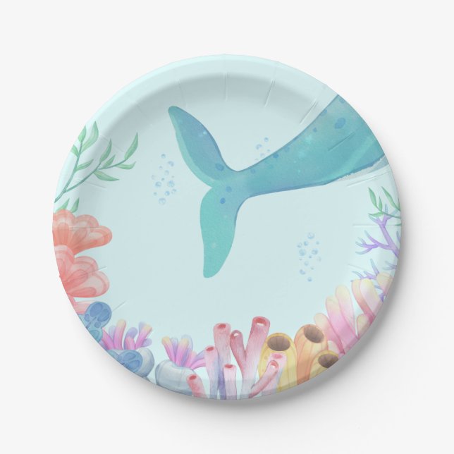 Whale tail paper plate  (Front)