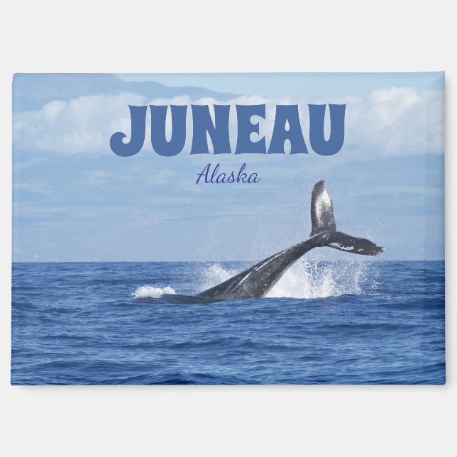 Whale Tail Scenic Juneau Alaska Magnet Gift   (Front)
