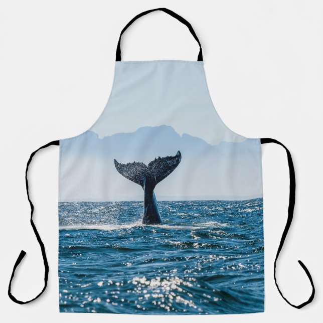 Whale Tail Seascape: Dramatic Water. Apron (Front)
