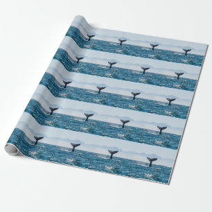 Whale Tail Seascape: Dramatic Water. Wrapping Paper