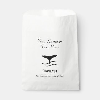 Whale Tail Thank You Favor Bag