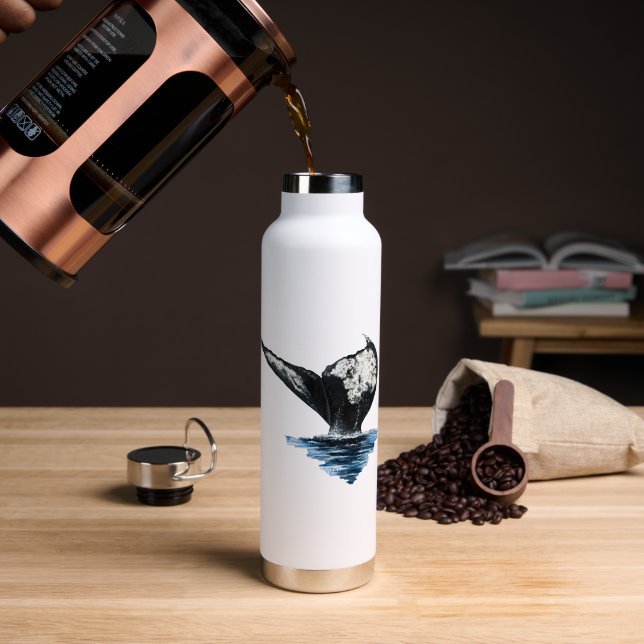 Whale Tail Water Bottle (Coffee (Rotated))