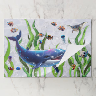 Whale Tank Large Tearaway Paper Placemat Pad