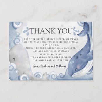 Whale Thank You Card by PerfectPrintableCo at Zazzle