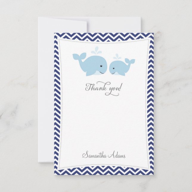 Whale Thank You Card (Front)