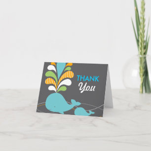 Whale thank you card