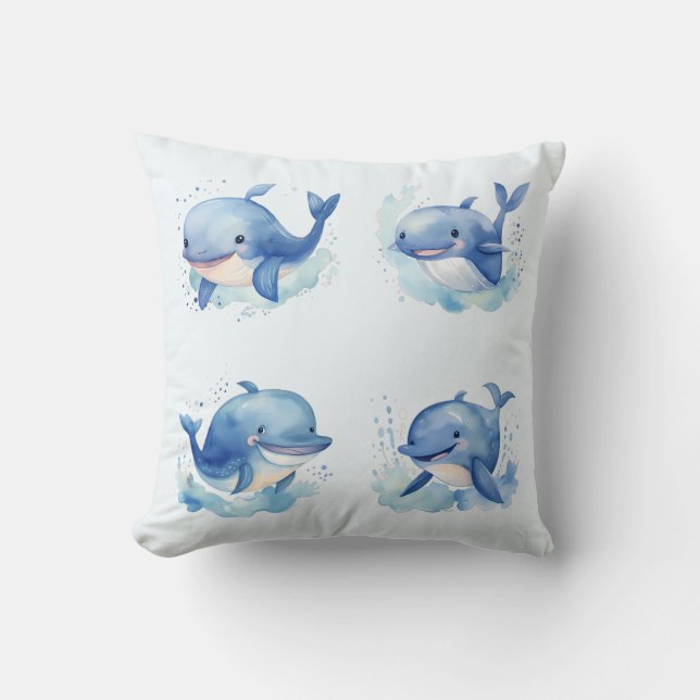 Whale  throw pillow (Front)