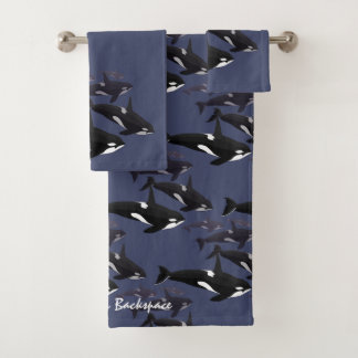 Whale Towel Sets Personalized Killer Whale Towels
