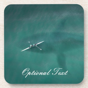 Whale Under Boat: Never Alone at Sea Beverage Coaster