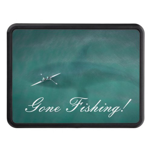 Whale Under Boat Never Alone at Sea Hitch Cover