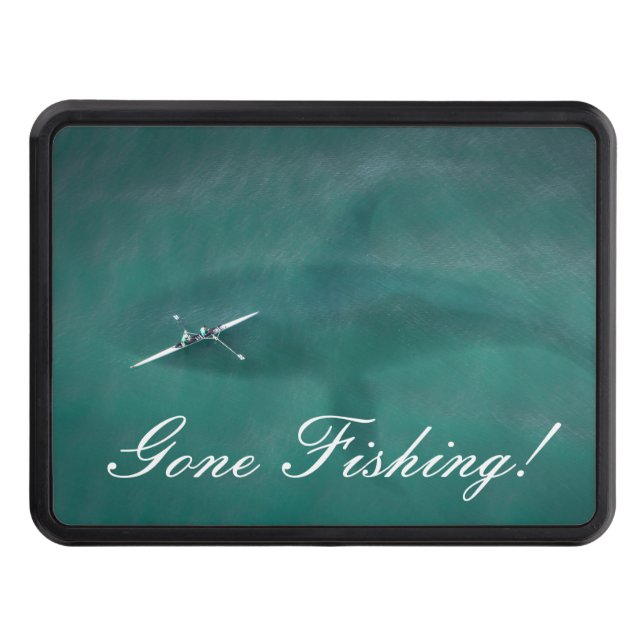 Whale Under Boat: Never Alone at Sea Hitch Cover (Front)