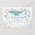 Whale Under The Sea Baby Shower Books For Baby Enclosure Card