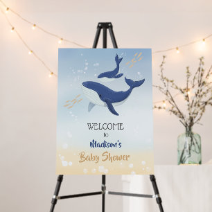 Whale Under the Sea Baby Shower Foam Board