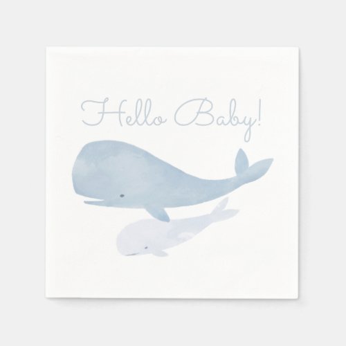 Whale Under the Sea Baby Shower Napkins