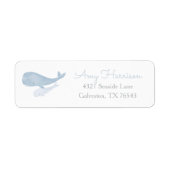 Whale Under the Sea Baby Shower Return Address Label (Front)