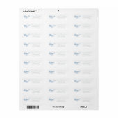 Whale Under the Sea Baby Shower Return Address Label (Full Sheet)