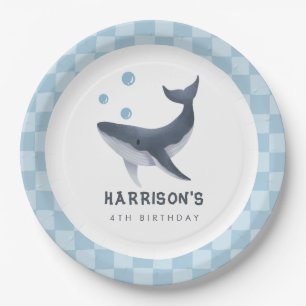 Whale Under The Sea Ocean Thank You Favor Paper Plates
