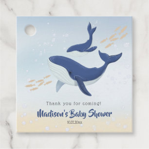 Whale Under the Sea Thank You Favor Tags