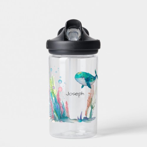 Whale Underwater Personalized Water Bottle