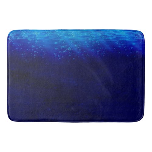 Whale Vertical Motion Scene To Down In Ocean Depth Bath Mat