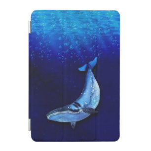 Whale Vertical Motion Scene To Down In Ocean Depth iPad Mini Cover
