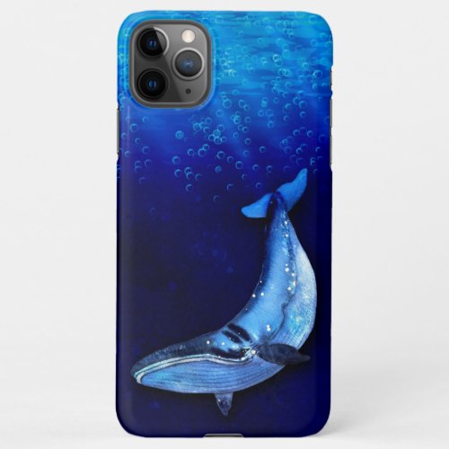 Whale Vertical Motion Scene To Down In Ocean Depth iPhone 11Pro Max Case