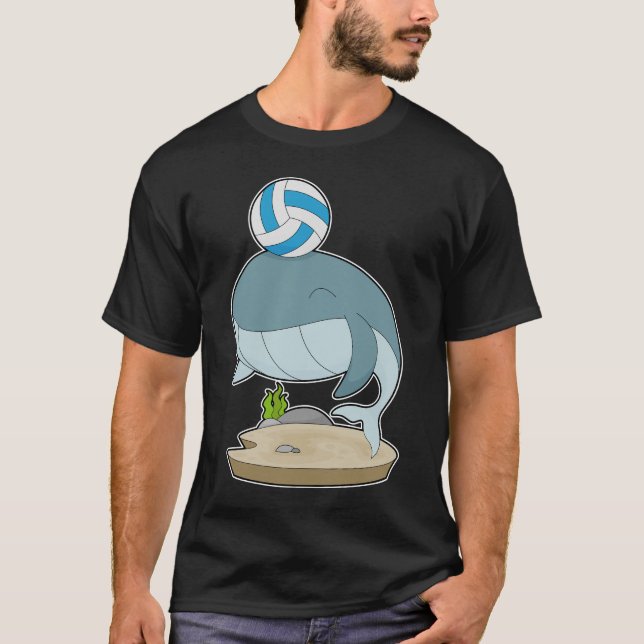 Whale Volleyball player Volleyball T-Shirt (Front)
