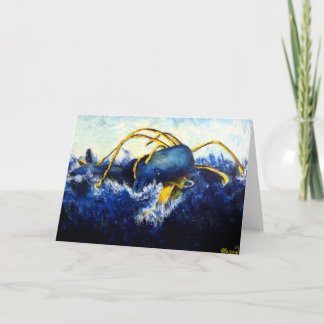 Whale vs Colossal Squid Original Fine Art Painting Holiday Card