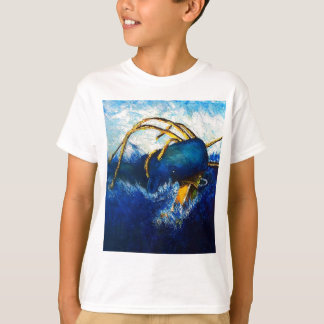 Whale Vs Colossal Squid Seascape Painting T-Shirt