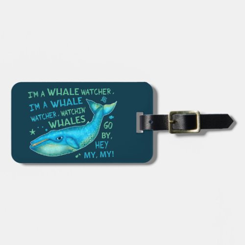 Whale Watching Family Vacation Cruise Personalized Luggage Tag
