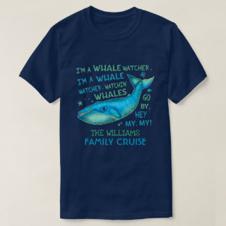Whale Watching Family Vacation Cruise Personalized T-Shirt