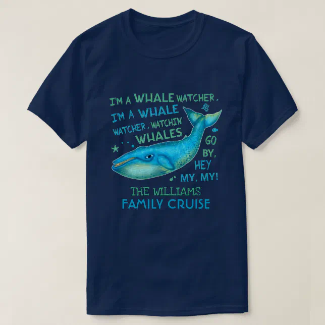 Whale Watching Family Vacation Cruise Personalized T-Shirt Zazzle