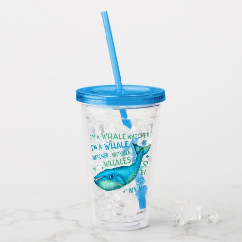 Whale Watching Family Vacation Cruise Trip Funny Acrylic Tumbler