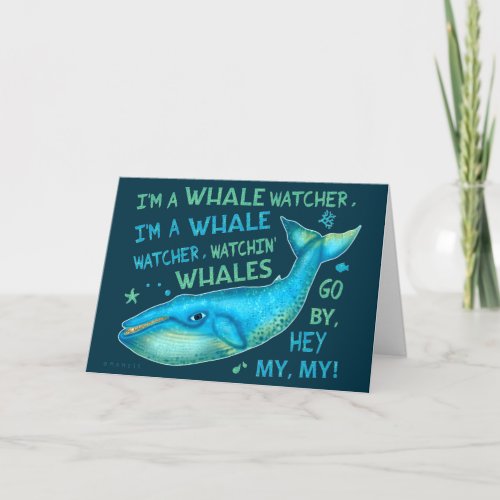Whale Watching Family Vacation Cruise Trip Funny Card