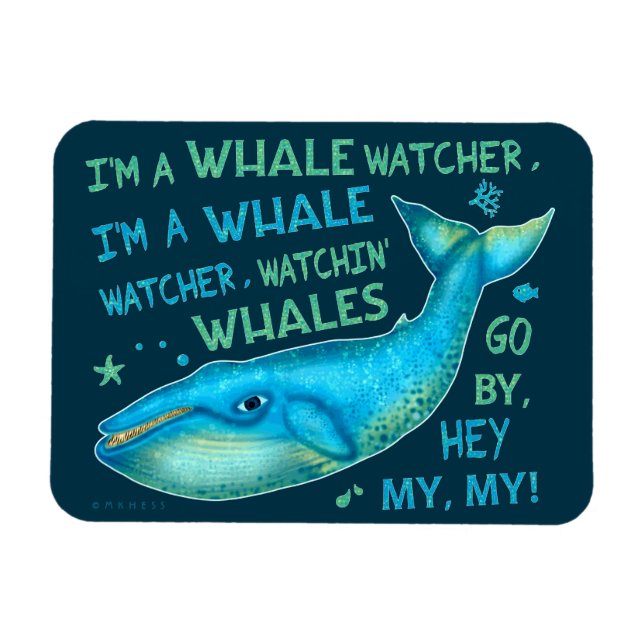 Whale Watching Family Vacation Cruise Trip Funny Magnet (Horizontal)