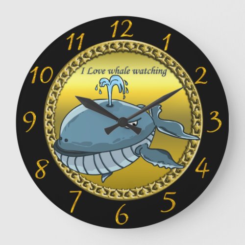 whale watching for giant floating blue whales large clock