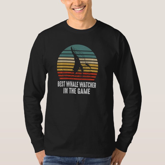 Whale Watching Ocean Water Sailing Marine Biology  T-Shirt (Front)