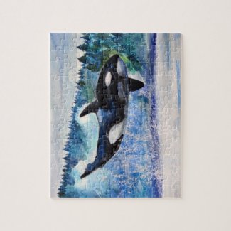 Whale Watercolor Art