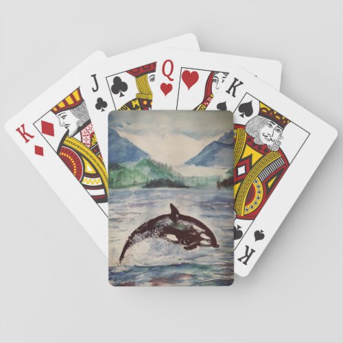 Whale Watercolor Art Playing Cards