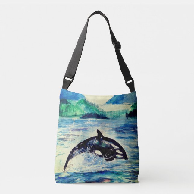 Whale watercolor drawing Tote Bag (Front)