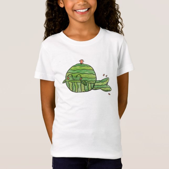 whale watermelon (girls) T-Shirt (Front)