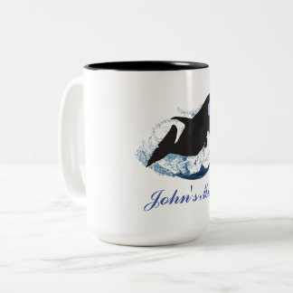 Whale  Wave  Two-Tone Coffee Mug