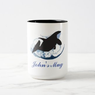 Whale  Wave  Two-Tone Coffee Mug